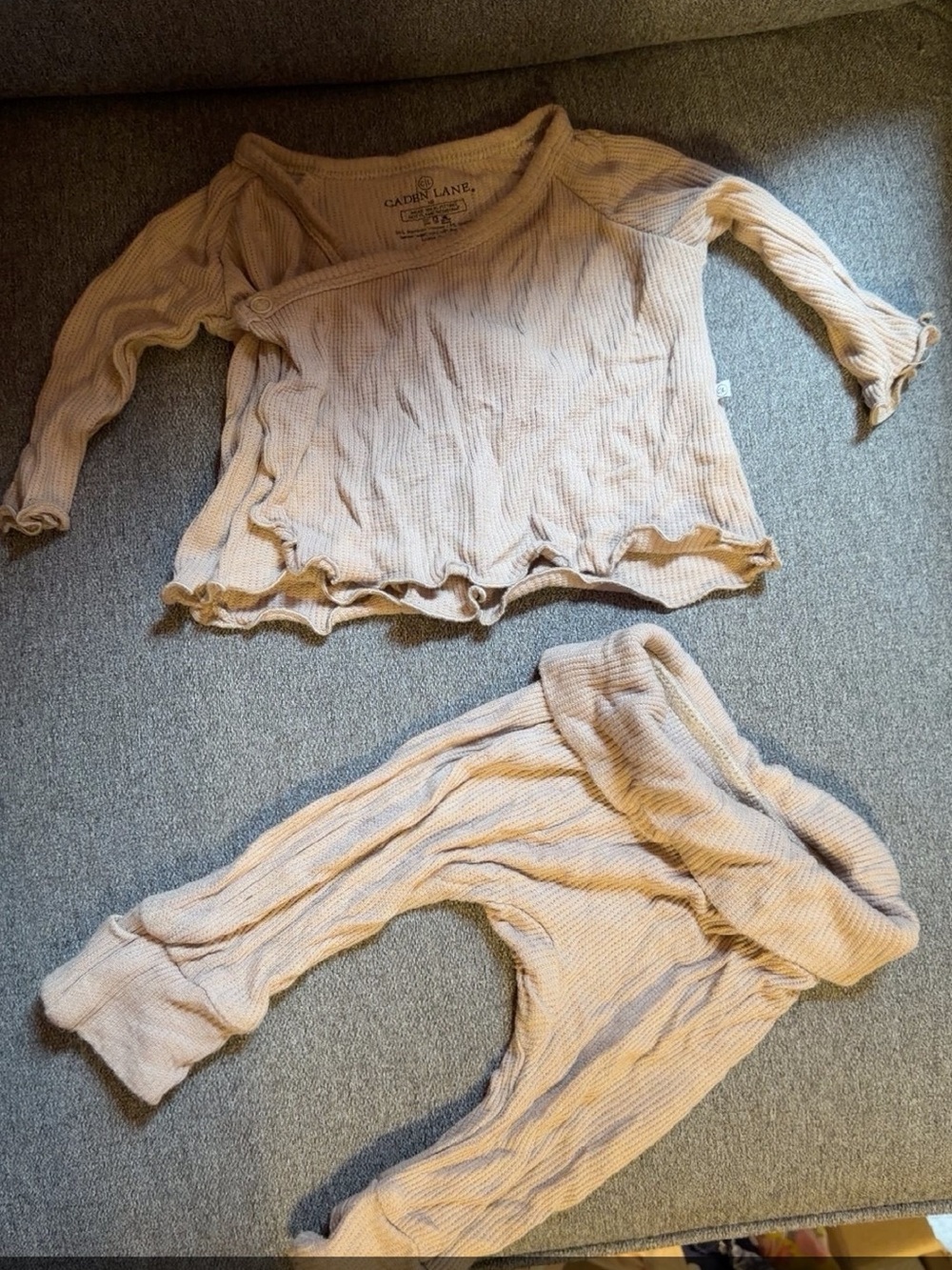 Caden Lane Ribbed Knit Leggings in Soft Beige